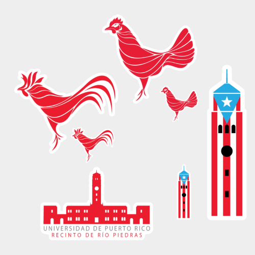 UNIVERSITY OF PUERTO RICO DIE CUT STICKERS PACK
